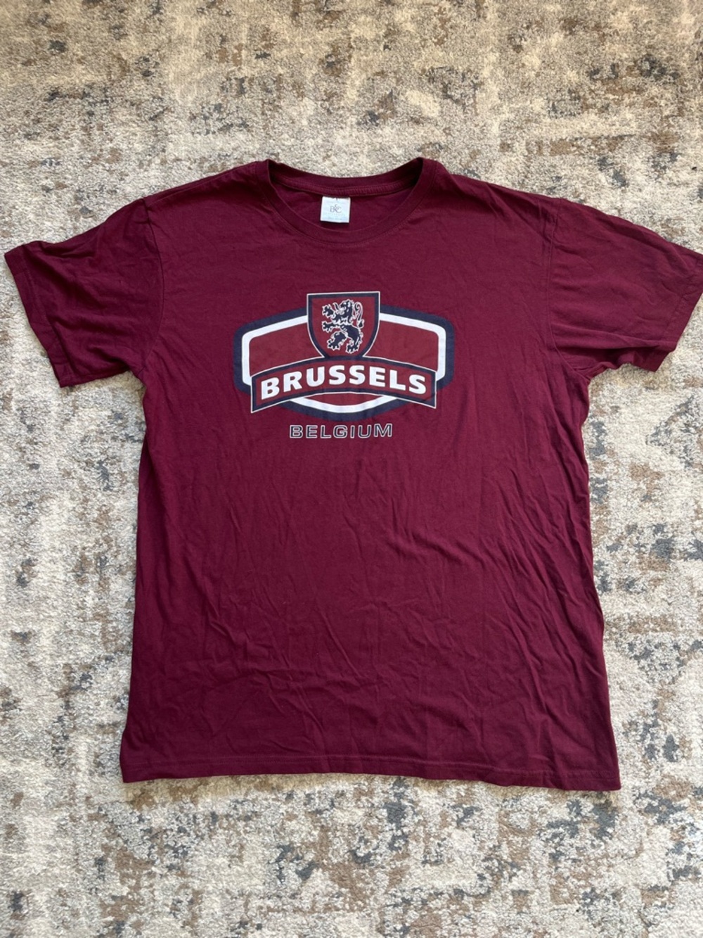 Brussels Belgium Maroon Graphic T-Shirt
